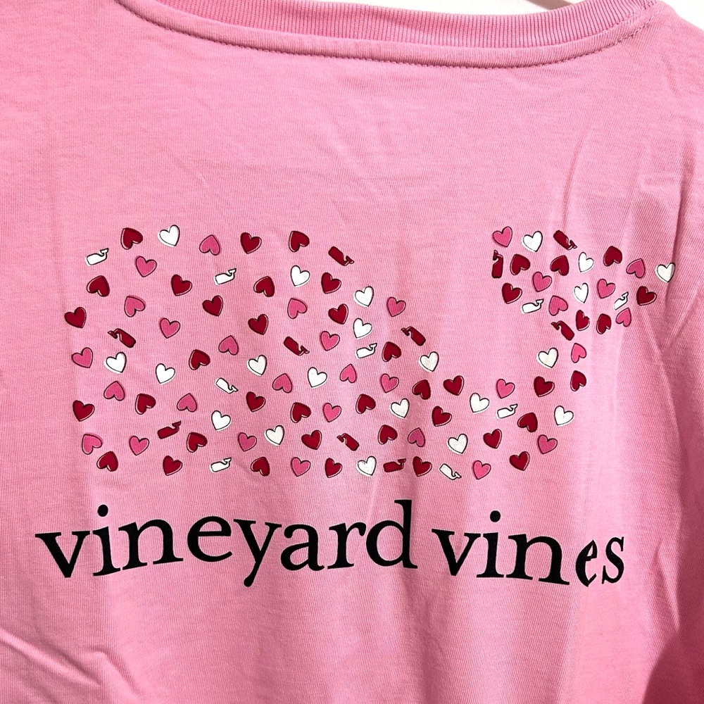 NWT Vineyard Vines‎ Women’s Hearts Cotton Candy Long Sleeve Tee